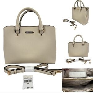 Michael Kors Kellen Leather Satchel Crossbody Bag